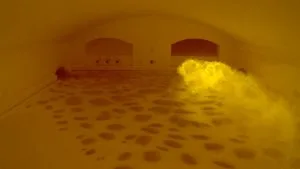 Feuerraumkamera-Bild aus einer Glasschmelzwanne